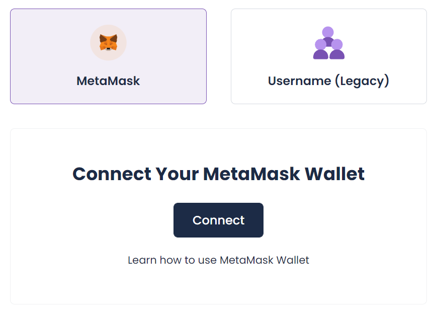 Sign up MetaMask